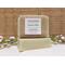 Handmade Garden Mint essential oil scented soap bar. Made with fresh peppermint leaves. Wrapped in a brown burlap ribbon, and labeled.